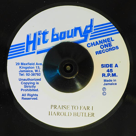 Harold Butler - Praise To Far I  /  Version (7")
