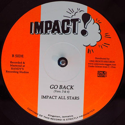 The Vibrators - Go Back Version 1; The Vibrators - Go Back Version 2  /  Impact All Stars - Go Back Version 3; Impact All Stars - Go Back Version 4 (10")