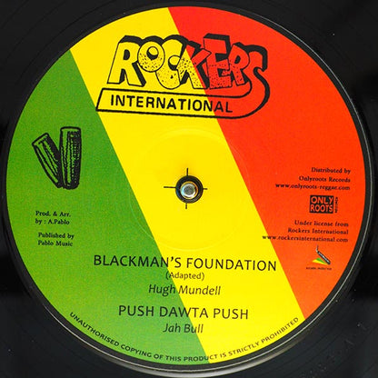 Hugh Mundell - Stop Them Jah; Rockers All Stars - Dub Them Jah  /  Hugh Mundell - Blackman's Foundation; Jah Bull - Push Dawta Push (12")