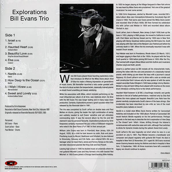 Bill Evans Trio - Explorations (180g) (LP) - PureSound Records