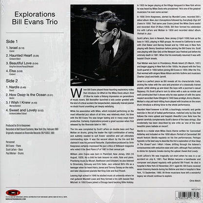 Bill Evans Trio - Explorations (180g) (LP) - PureSound Records