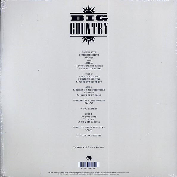 Big Country - We're Not In Kansas: The Live Bootleg Series 1993-1998 Volume 5 (ltd. ed.) (2xLP) (LP) - PureSound Records