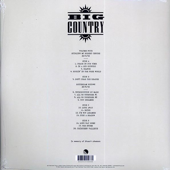 Big Country - We're Not In Kansas: The Live Bootleg Series 1993-1998 Volume 4 (ltd. ed.) (2xLP) (LP) - PureSound Records