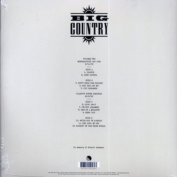 Big Country - We're Not In Kansas: The Live Bootleg Series 1993-1998 Volume 2 (ltd. ed.) (2xLP) (LP) - PureSound Records