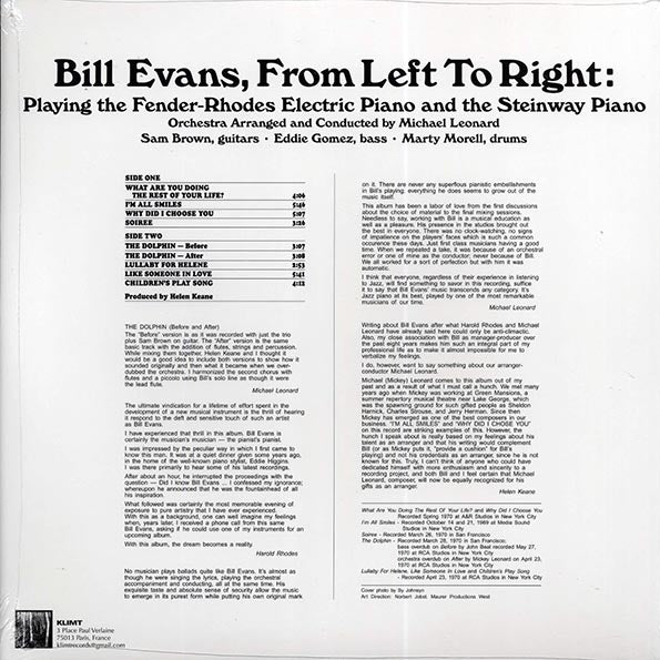 Bill Evans - From Left To Right (ltd. ed.) (LP) - PureSound Records