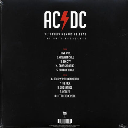 AC/DC - Veterans Memorial 1978: The Ohio Broadcast (ltd. ed.) (LP) - PureSound Records
