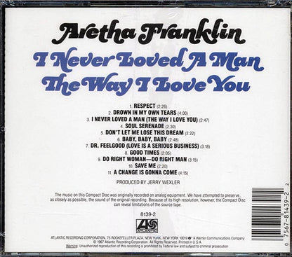Aretha Franklin - I Never Loved A Man The Way I Love You (CD)