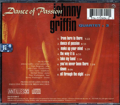 Johnny Griffin Quartet - Dance Of Passion (CD)