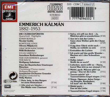 Emmerich Kalman - Die Csardasfurstin (CD)
