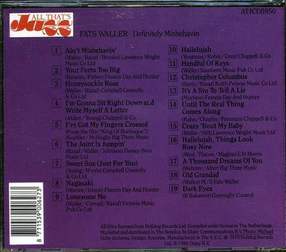 Fats Waller - Definitely Misbehavin' (CD)
