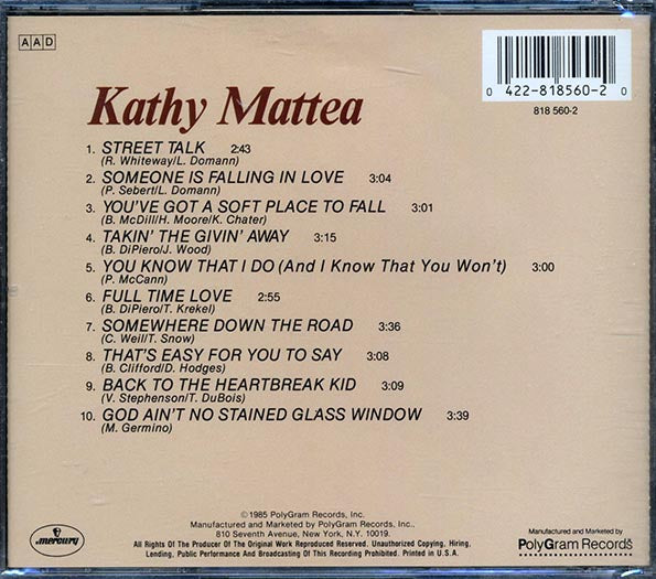 Kathy Mattea - Kathy Mattea (CD)
