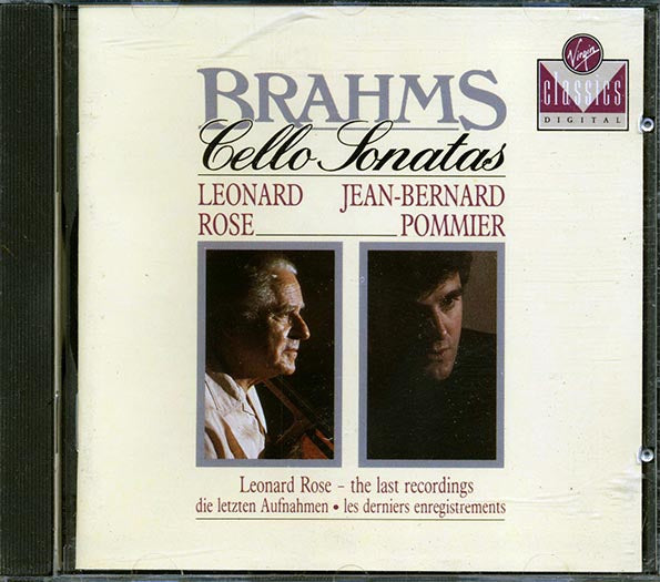 Leonard Rose, Jean-Bernart Pommier, Brahms - Brahms: Cello Sonatas (CD)