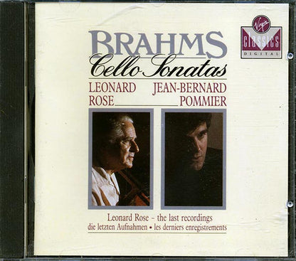Leonard Rose, Jean-Bernart Pommier, Brahms - Brahms: Cello Sonatas (CD)