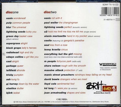 Oasis, Pulp, Geen Day, Radiohead, Etc. - The '96 Brit Awards (CD)