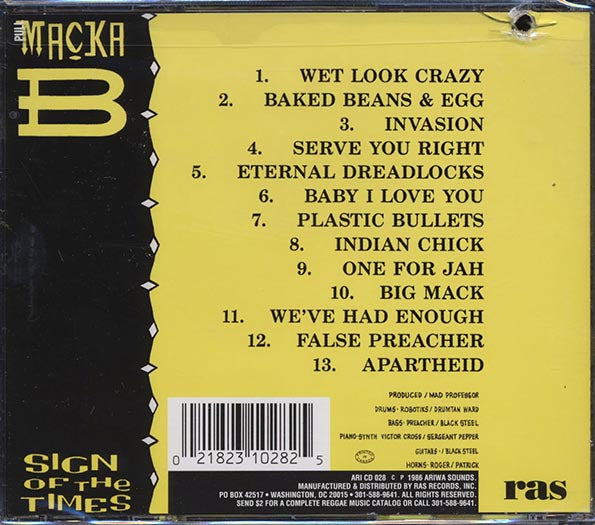 Macka B - Sign Of The Times + We've Had Enough (2 albums on 1 CD) (CD)