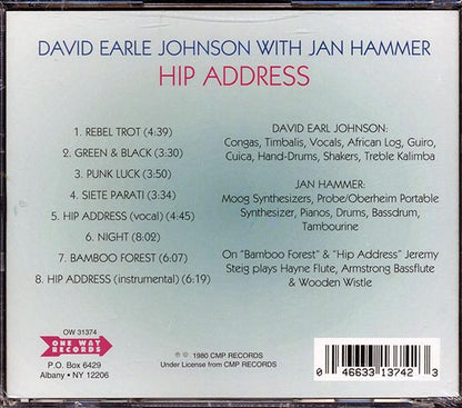 David Earle Johnson, Jan Hammer - Hip Address (CD)