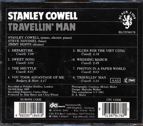 Stanley Cowell - Travellin' (CD)