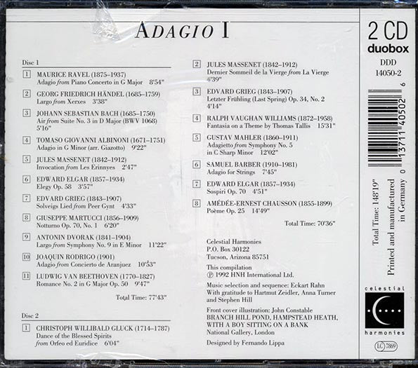 Handel, Bach, Ravel, Etc. - Adagio I: A Special 2 1/2 Hour Collection Of Orchestral Classics (CD)