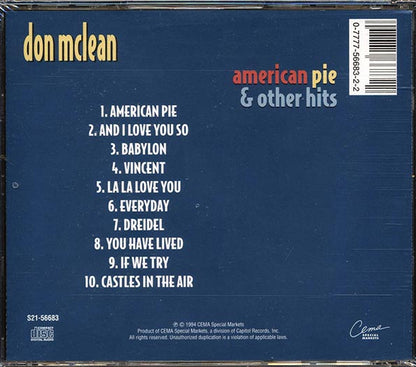 Don McLean - American Pie & Other Hits (CD)