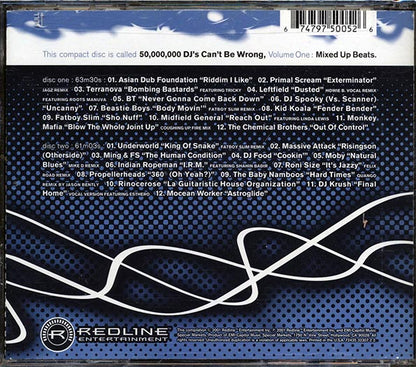 Asian Dub Foundation, Primal Scream, The Beastie Boys, Etc. - 50,000 DJs Can't Be Wrong Volume 1: Mixed Up Beats (24 tracks) (CD)