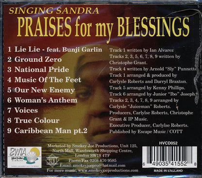 Singing Sandra - Praises For My Blessings (CD)