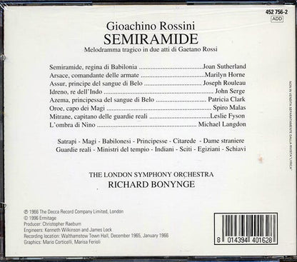 Rossini, Sutherland, Horne, Serge, Rouleau, Malas - Semiramide: Atto II (CD)