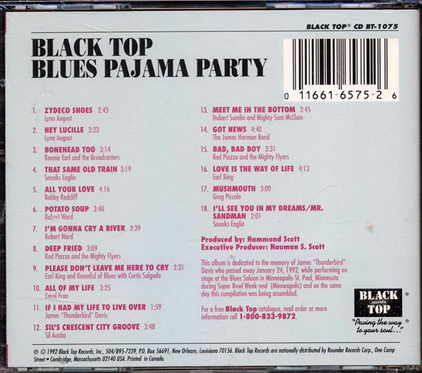 Lynn August, Snooks Eaglin, Robert Ward, Etc. - Black Top Blues Pajama Party (CD)