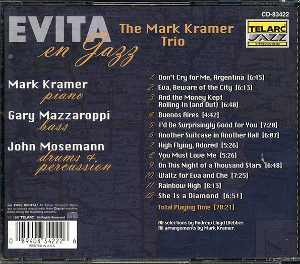 Mark Kramer Trio - Evita En Jazz (CD)