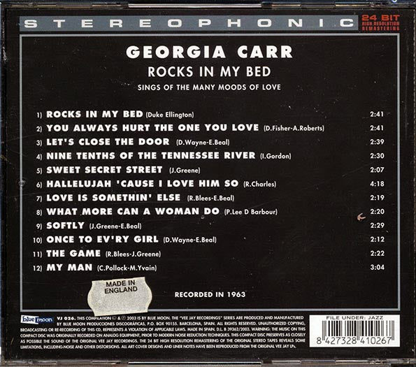 Georgia Carr - Rocks In My Bed: Sings Of The Many Moods Of Love (CD)
