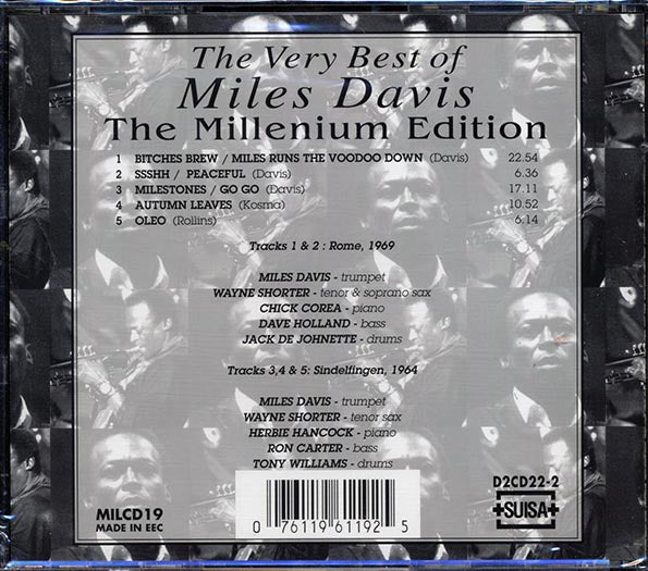 Miles Davis - The Very Best Of Miles Davis: The Millenium Edition (CD)