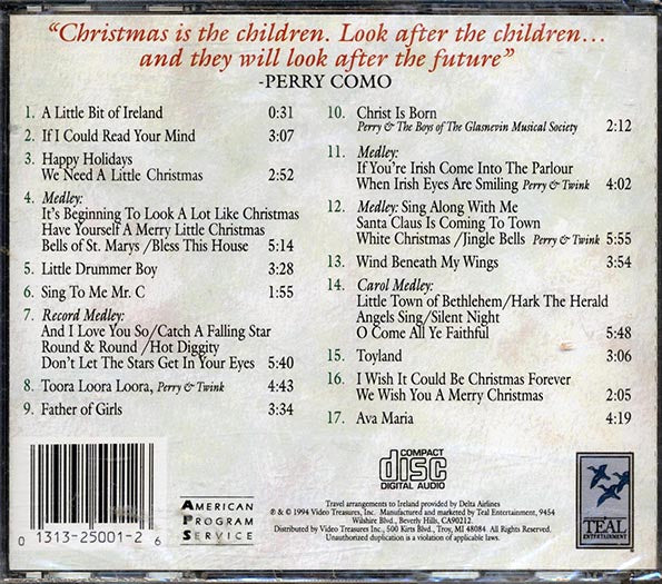 Perry Como - Perry Como's Christmas Concert (CD)