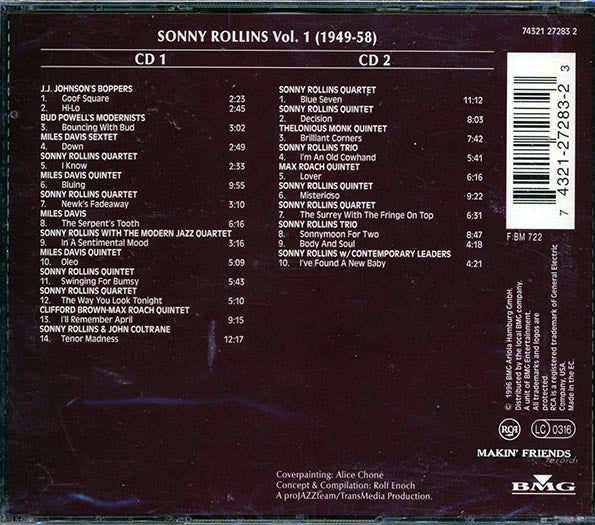 Sonny Rollins - Sonny Rollins Volume 1: 1949-1958 (24 tracks) (2xCD) (CD)