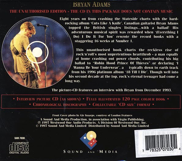 Bryan Adams - Fully Illustrated Book & Interview Disc (CD)