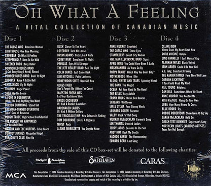 The Guess Who, Steppenwolf, Bachman Turner Overdrive, Rush, Loverboy, Etc. - Oh What A Feeling: A Vital Collection Of Canadian Music (79 tracks) (4xCD) (CD)