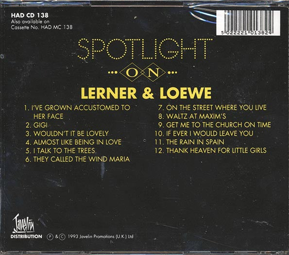 Lerner & Loewe, Various - Spotlight On Lerner & Loewe (CD)