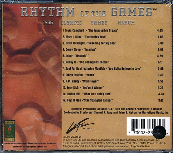 Mary J Blige, Usher, Kenny G, Gloria Estefan, Boyz II Men, Etc. - Rhythm Of The Games: 1996 Olympic Games Album (CD)