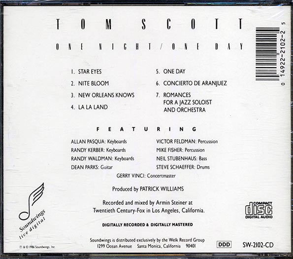 Tom Scott - One Night / One Day (CD)
