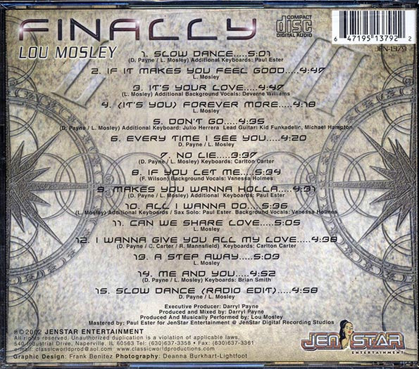 Lou Mosley - Finally (CD)