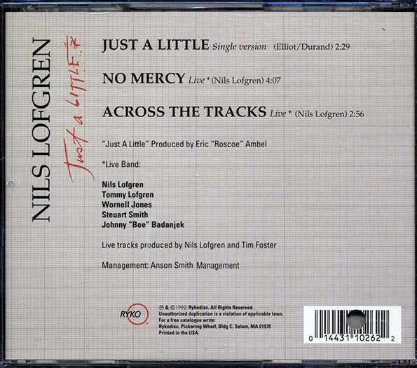 Nils Lofgren - Just A Little (CD)