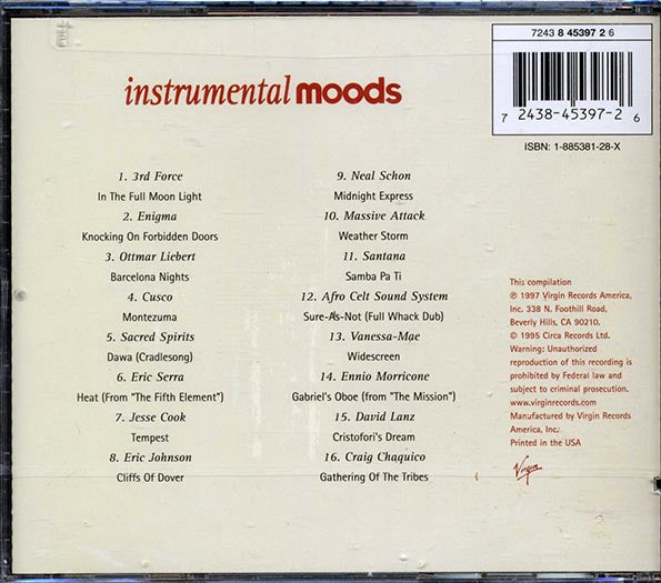 Neal Schon, 3rd Force, Enigma, Ottmar Liebert, Cusco, Etc. - Intrumental Moods (CD)