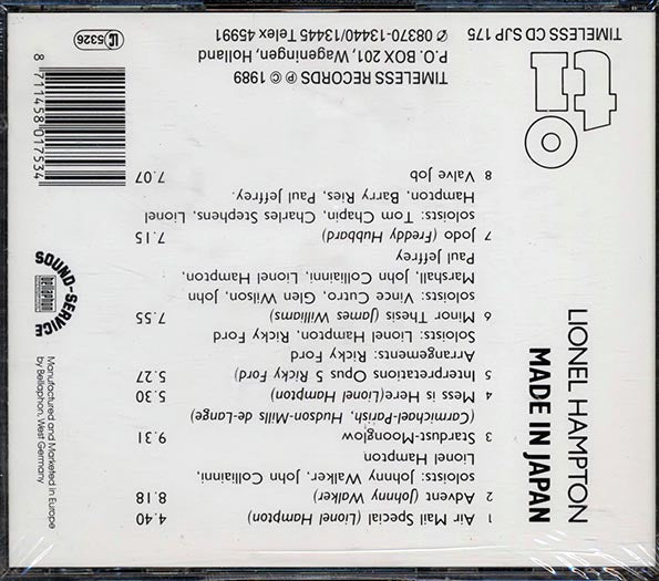 Lionel Hampton Orchestra - Mad In Japan (CD)