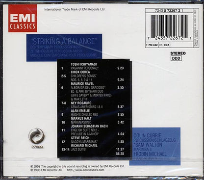 Bolin Currie, Sam Walton, Robin Michael - Striking A Blance: Contemporary Percussion Music (CD)