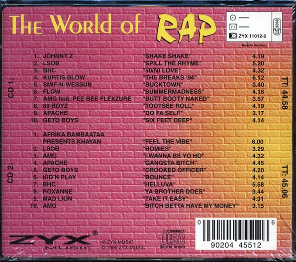 Johnny Z, LSOB, BHC, Etc. - The World Of Rap (CD)