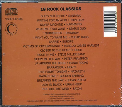 Thin Lizzy, Santana, Cheap Trick, Judas Priest, Etc. - 18 Rock Classics (CD)