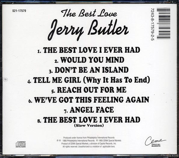 Jerry Butler - The Best Love (CD)