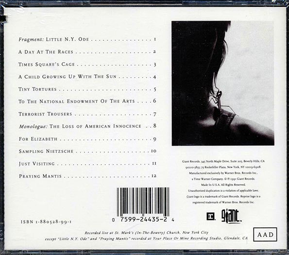 Jim Carroll - Praying Mantis (CD)