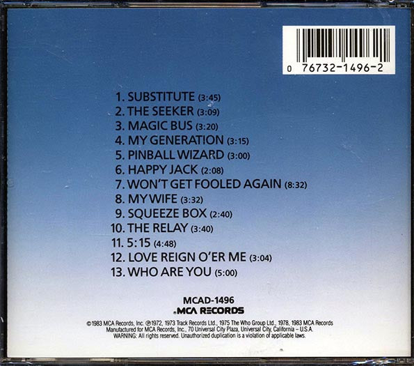 The Who - Who's Greatest Hits (CD)