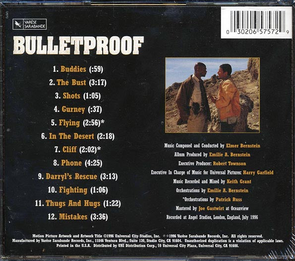 Elmer Bernstein - Bulletproof: Original Motion Picture Score (CD)