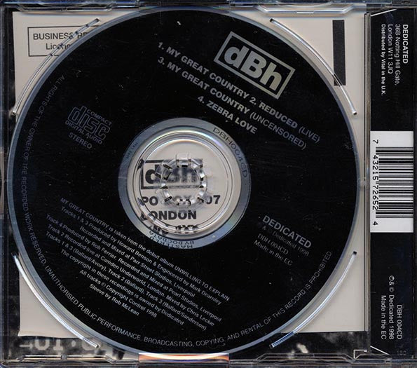 dBh - My Great Country (CD)