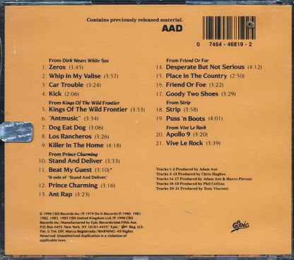 Adam Ant - Antics In The Forbidden Zone (CD)